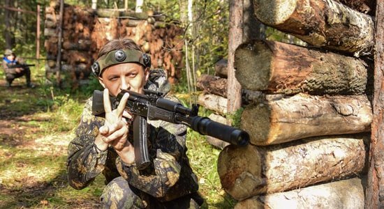 Лазертаг в парке активного отдыха 0,67 на открытой или закрытой площадке для 4 человек