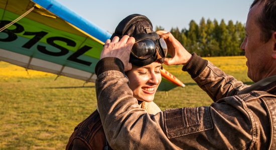 Тест-полет на дельталете с пилотированием